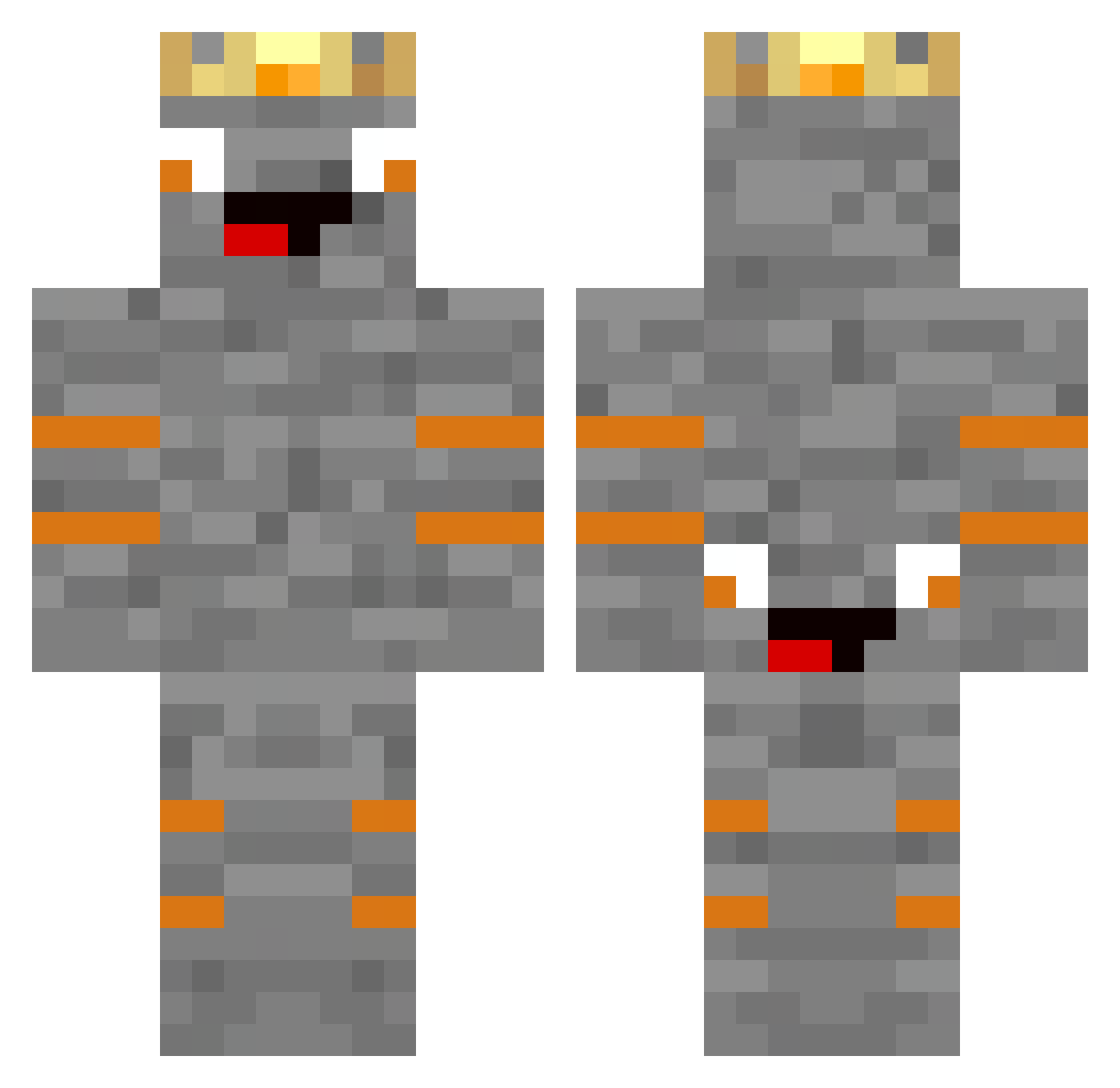 Alphasteini6 Minecraft skin, front and back view