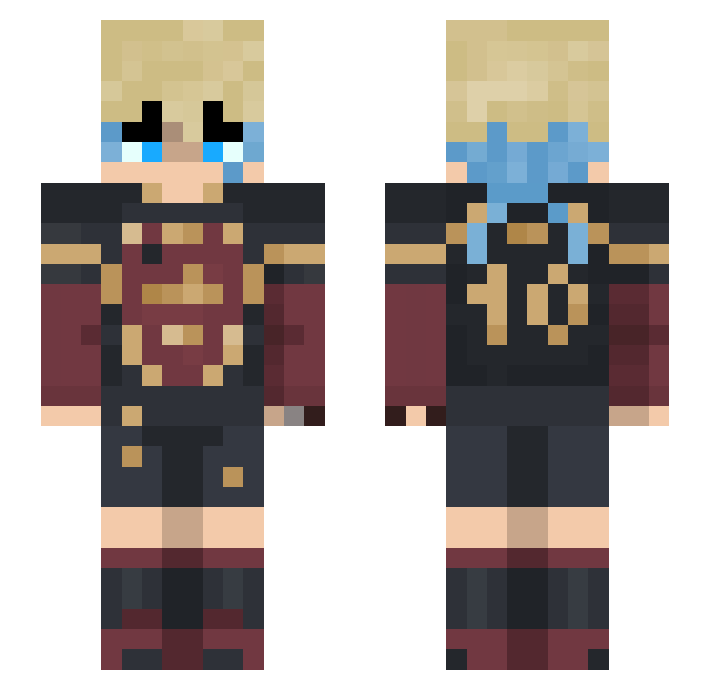 mgarci08 Minecraft skin, front and back view