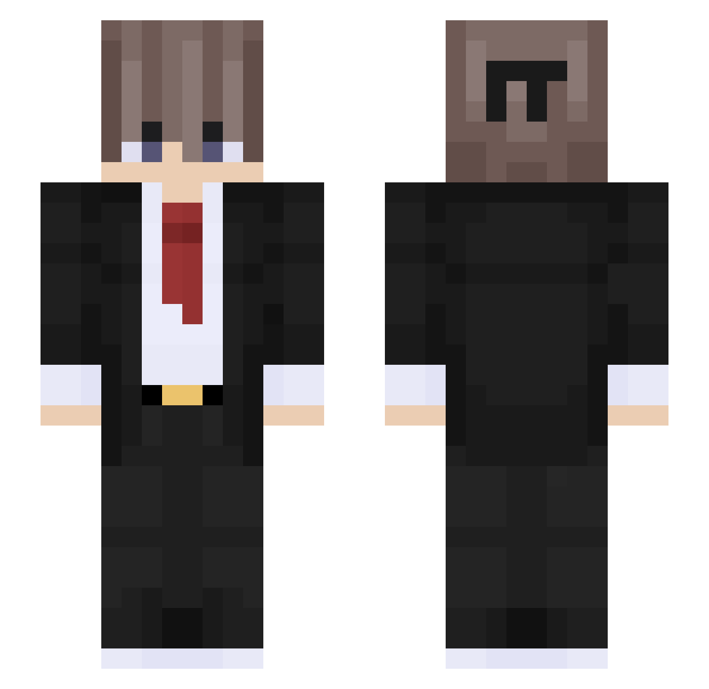 xXRealgamerXx Minecraft skin, front and back view
