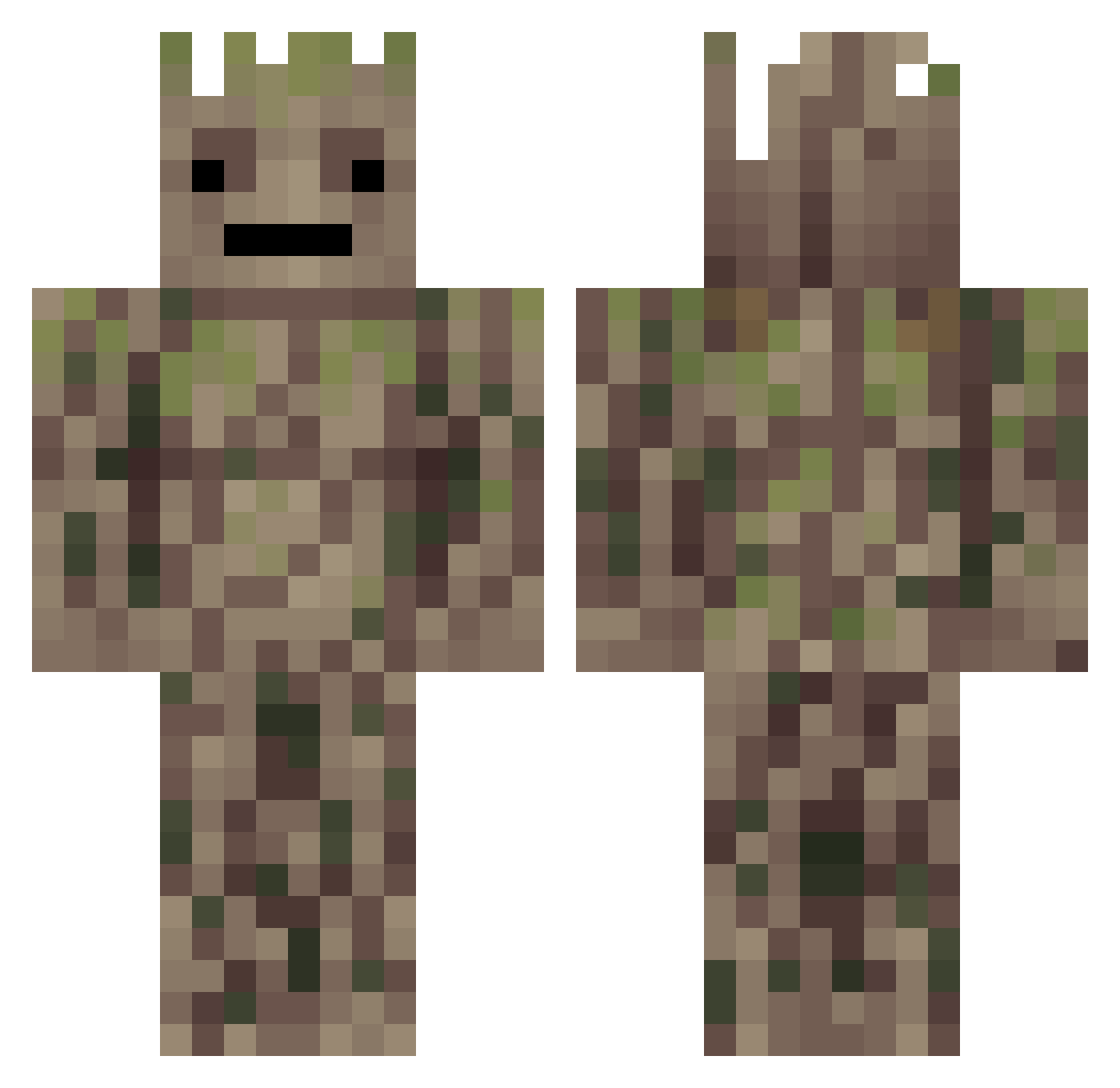 ApostleMitch Minecraft skin, front and back view