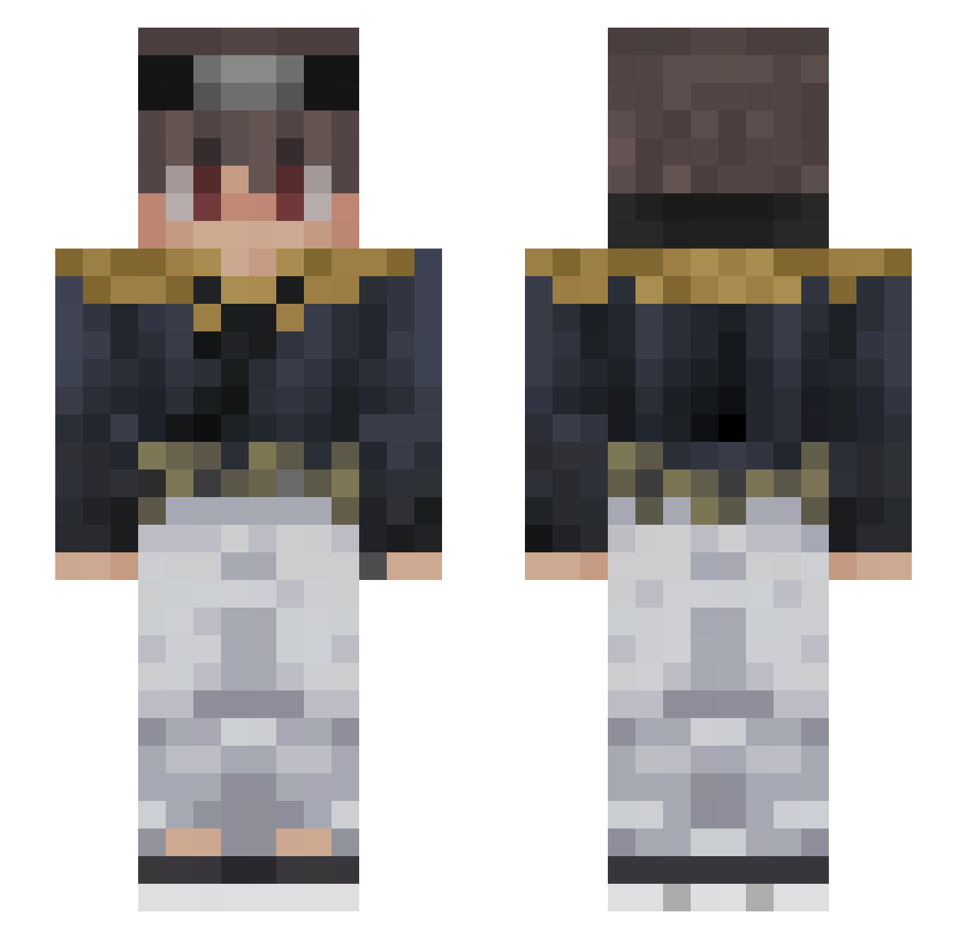 Zentanios2948 Minecraft skin, front and back view