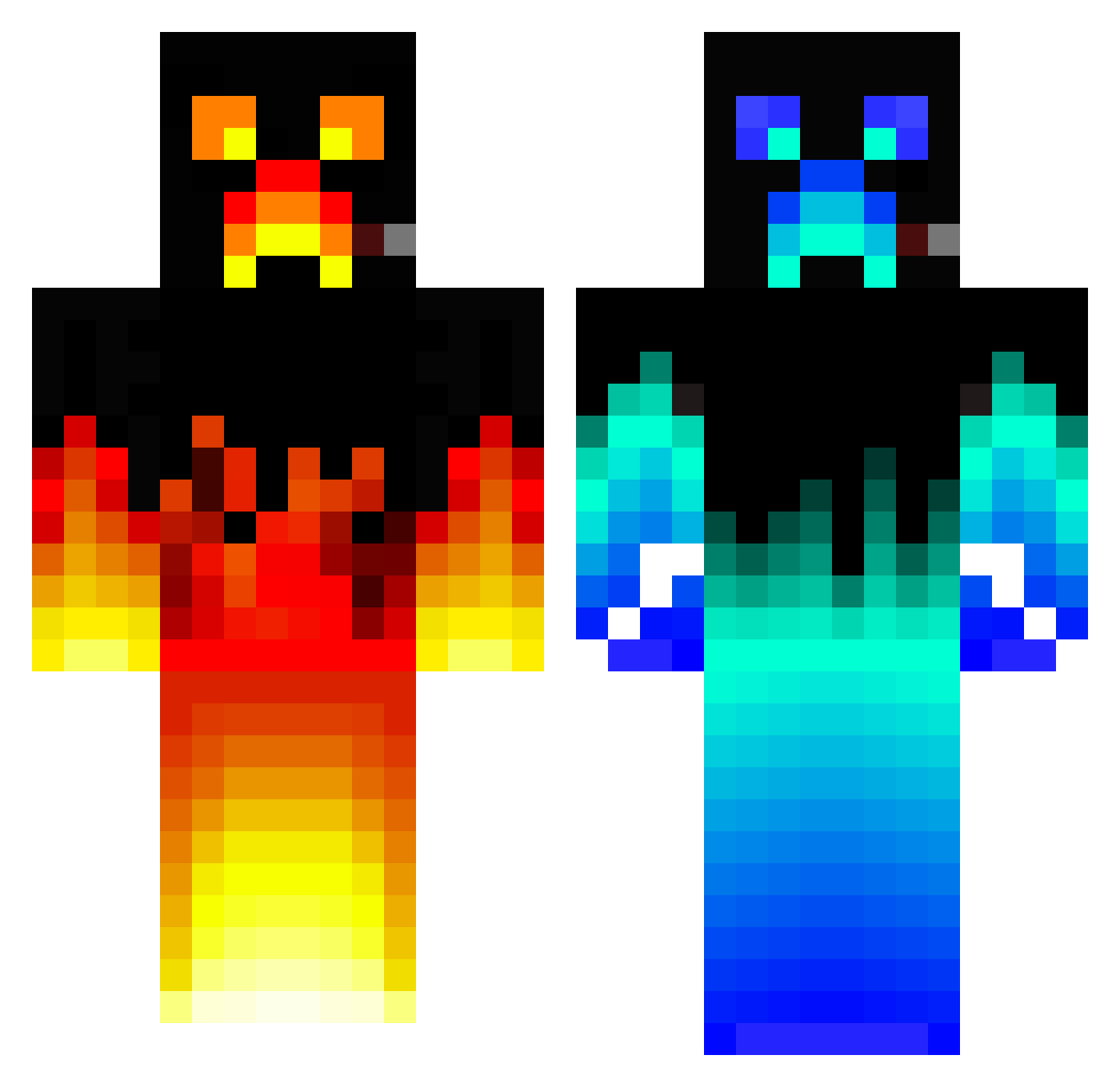 qm_Multi Minecraft skin, front and back view