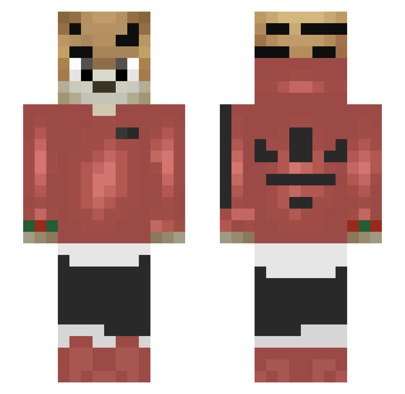 VerzweifelterMax Minecraft skin, front and back view