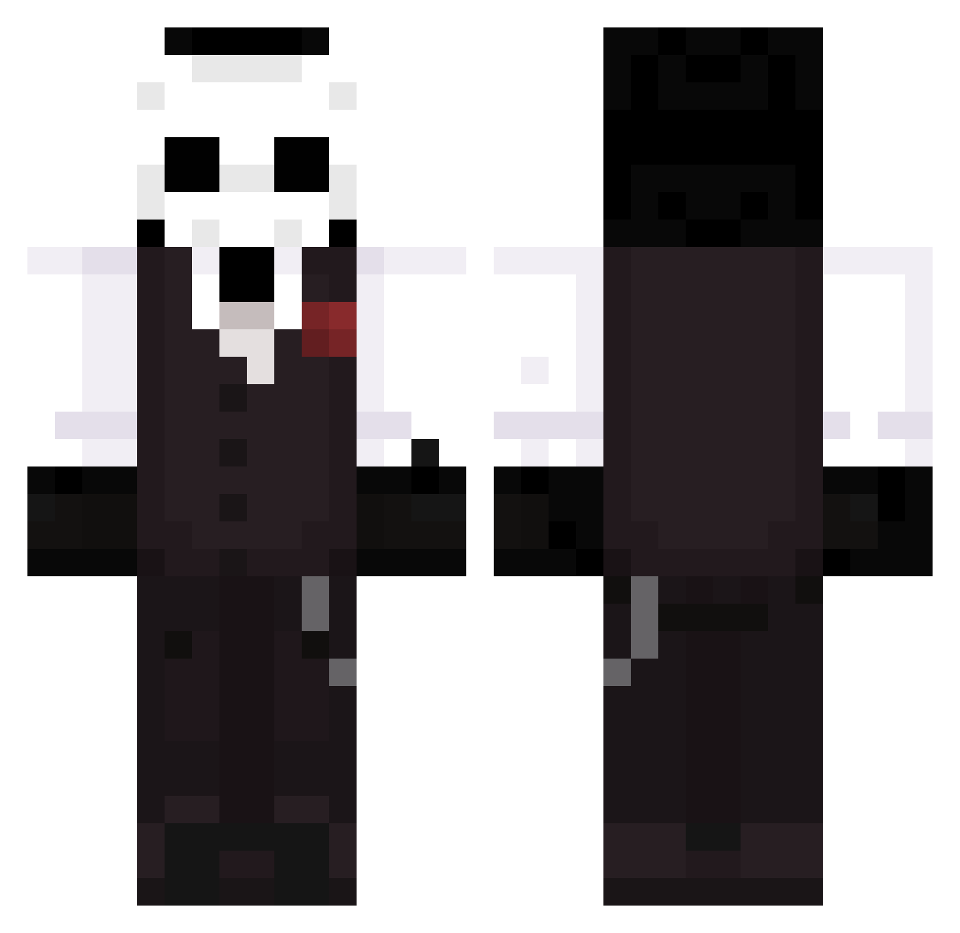 MonoTayson Minecraft skin, front and back view