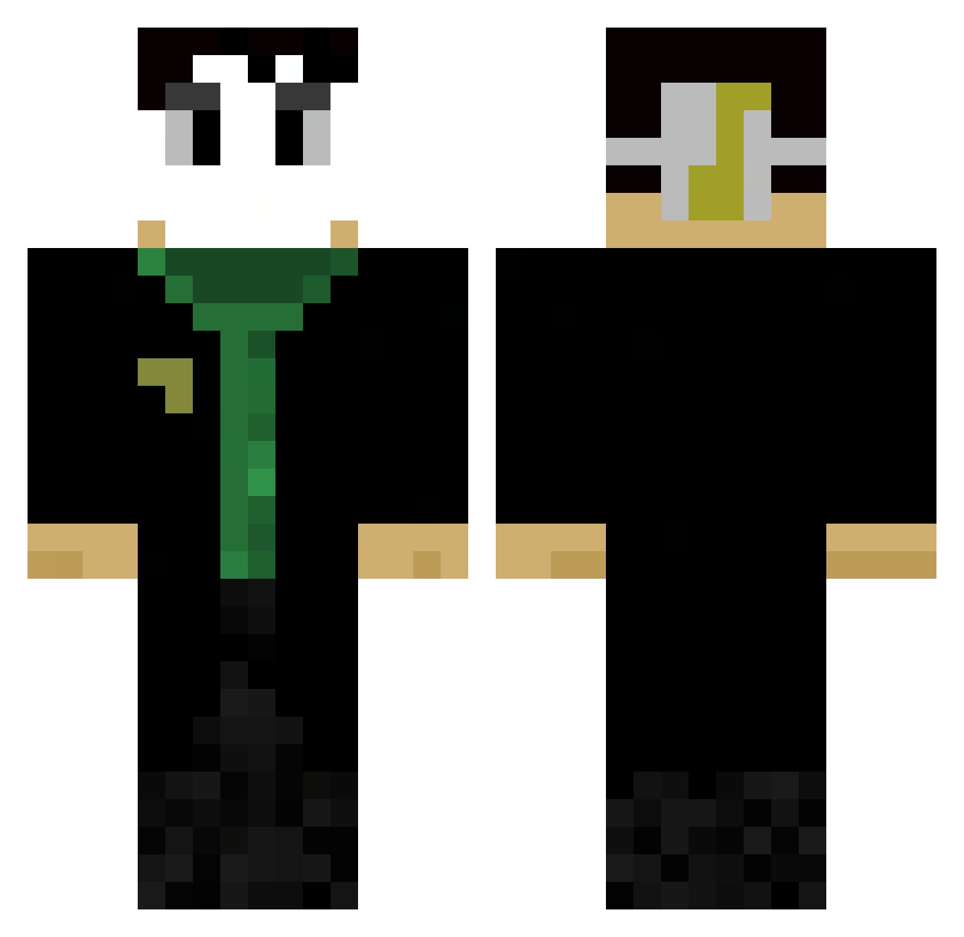 MusicalMarc Minecraft skin, front and back view