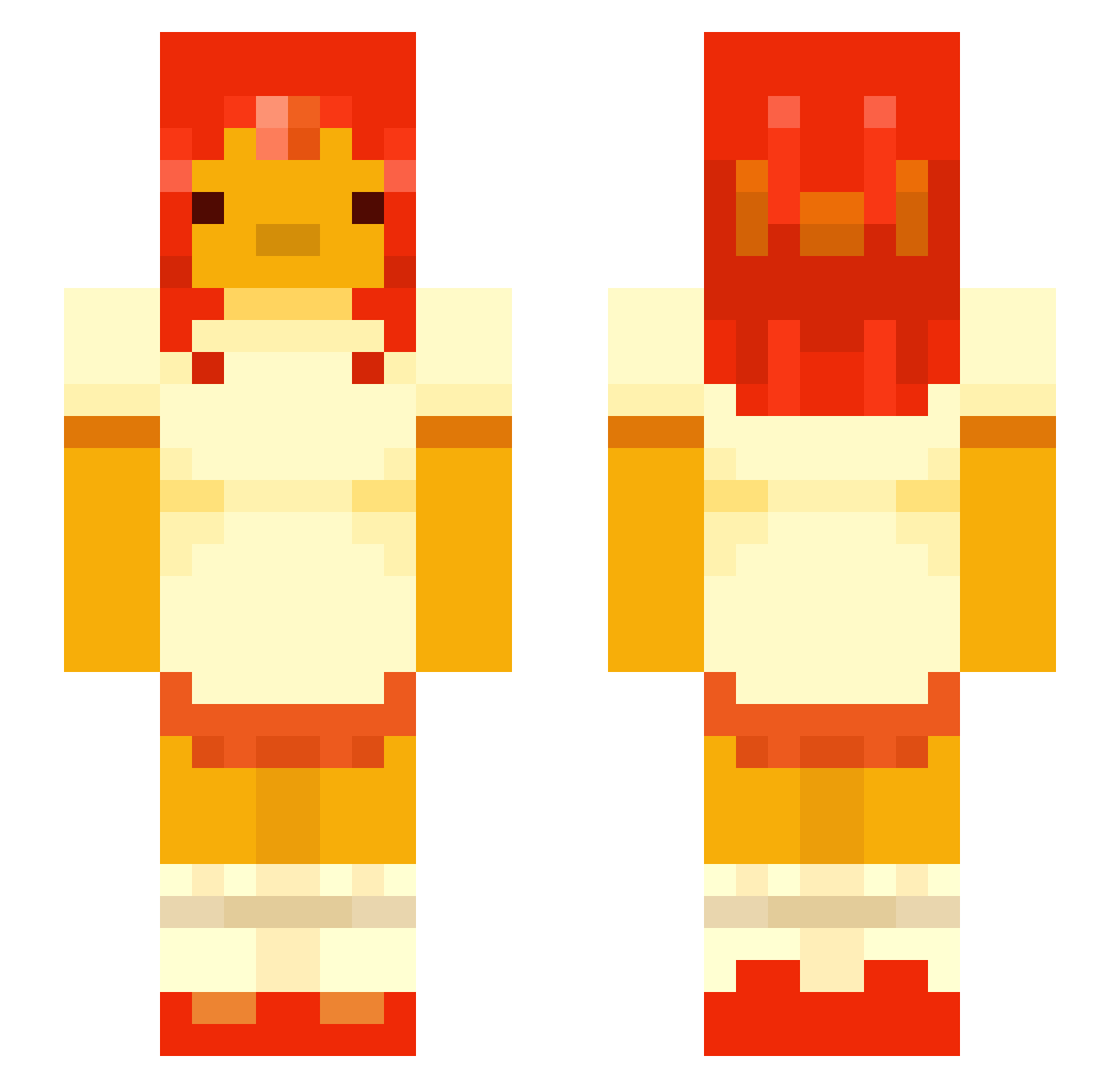 Nsteh Minecraft skin, front and back view