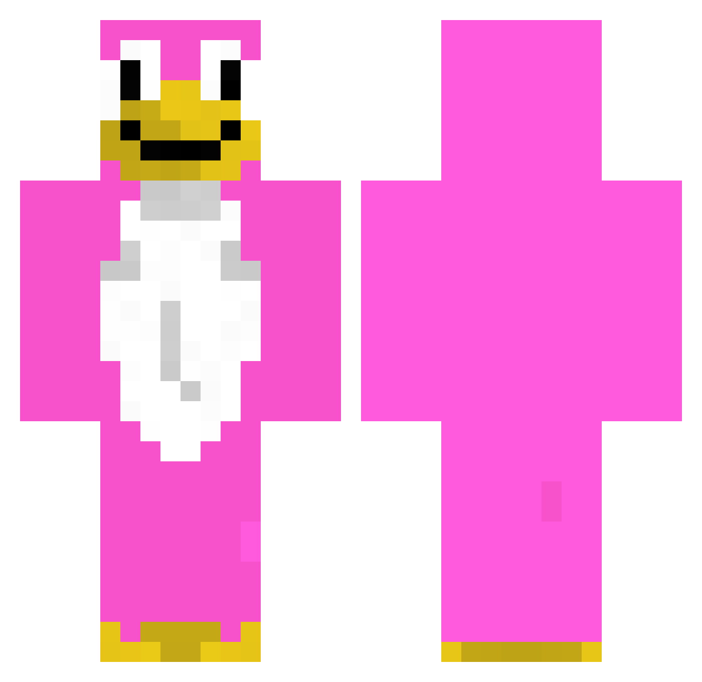Viewer Minecraft skin, front and back view