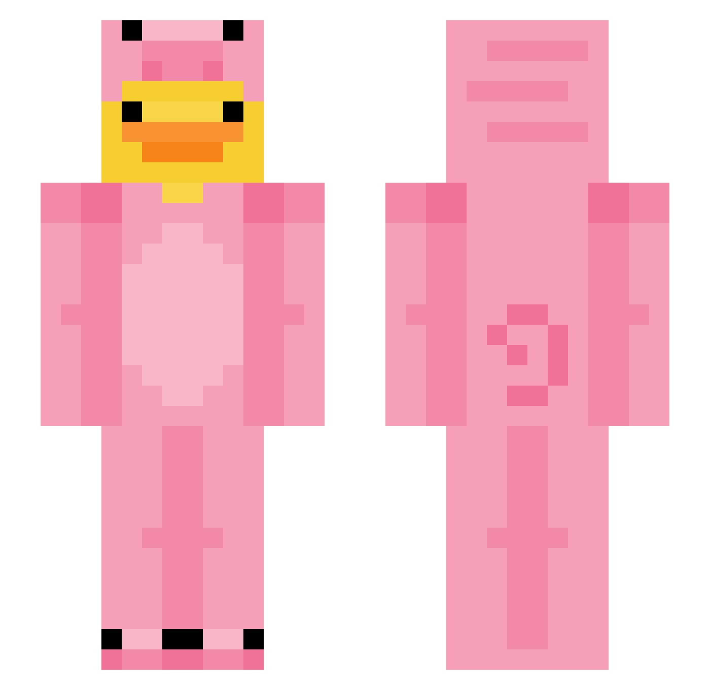 gerberken Minecraft skin, front and back view