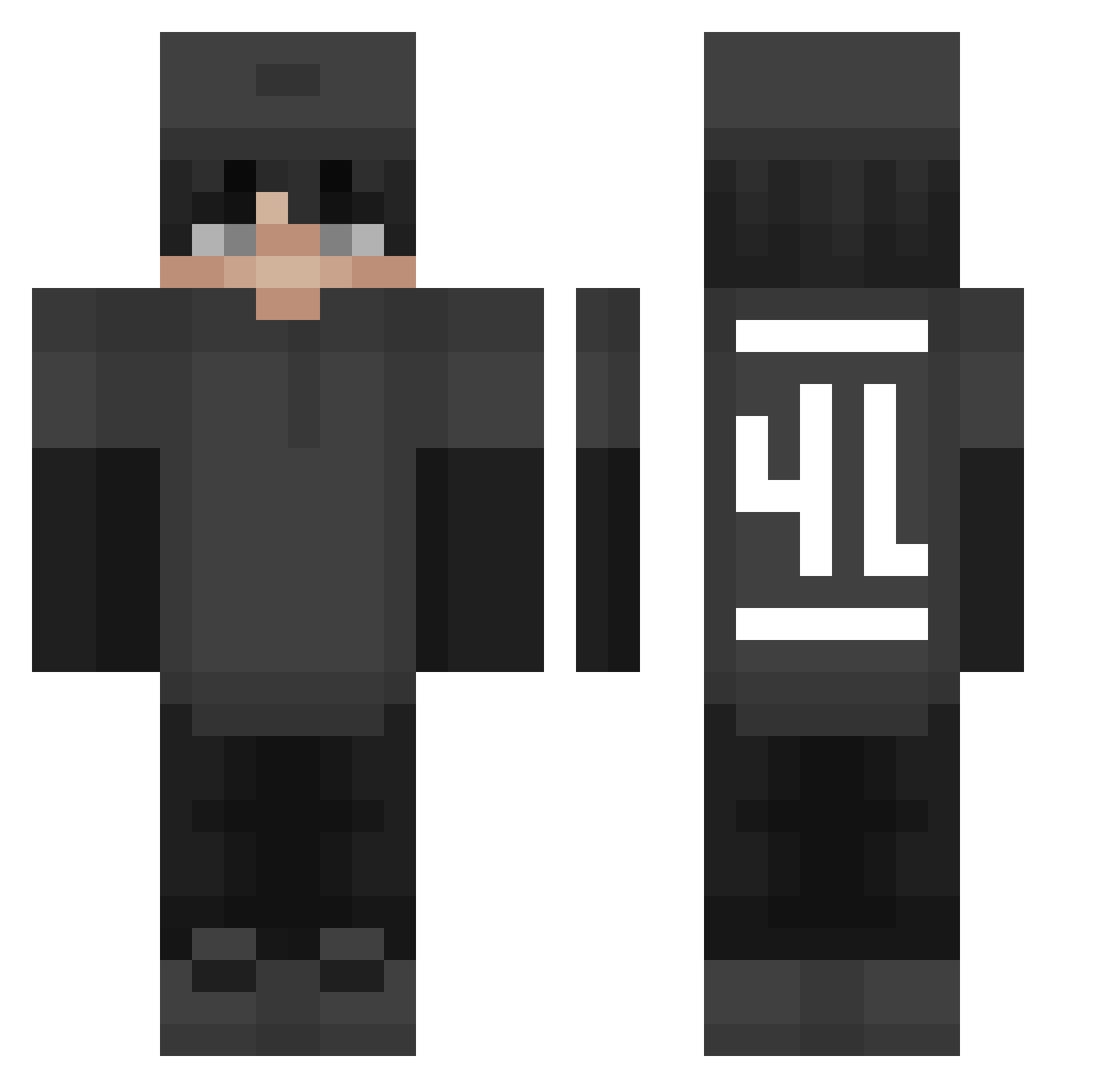 _Zeudul_ Minecraft skin, front and back view