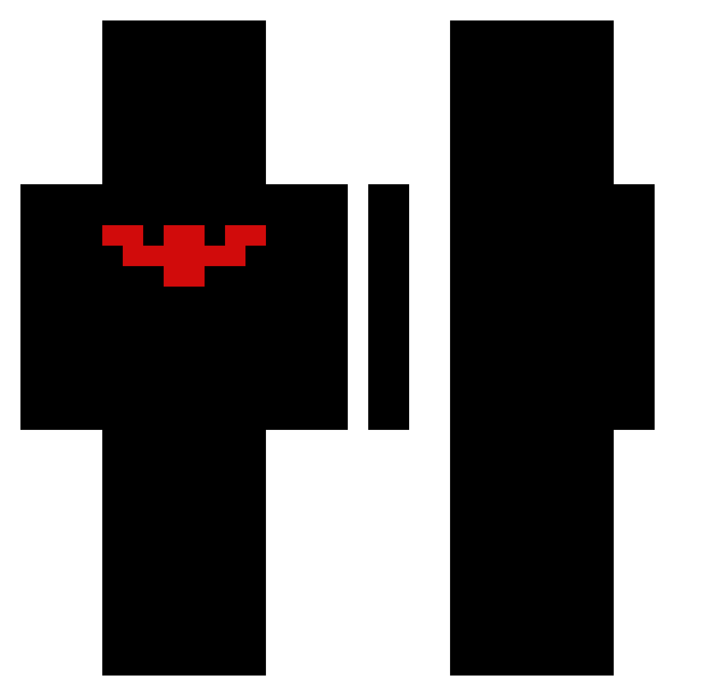 StopTrying Minecraft skin, front and back view