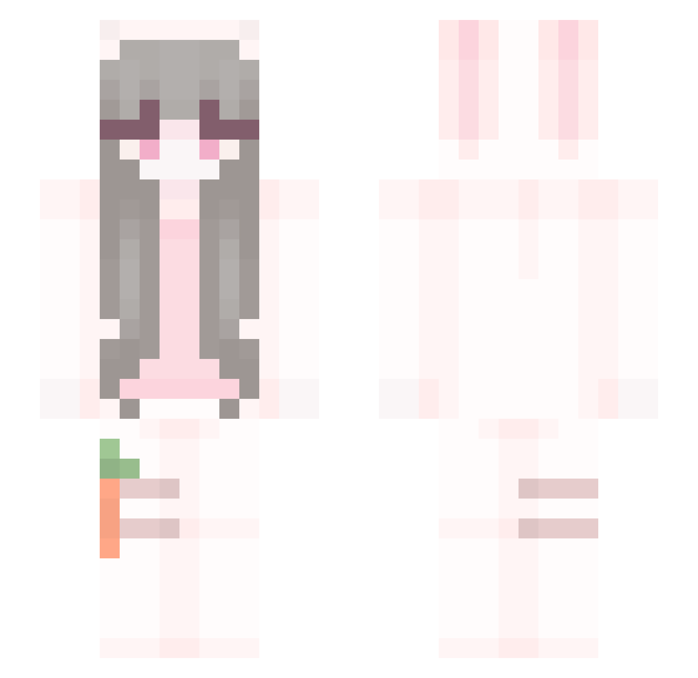 _Ax0lotl Minecraft skin, front and back view