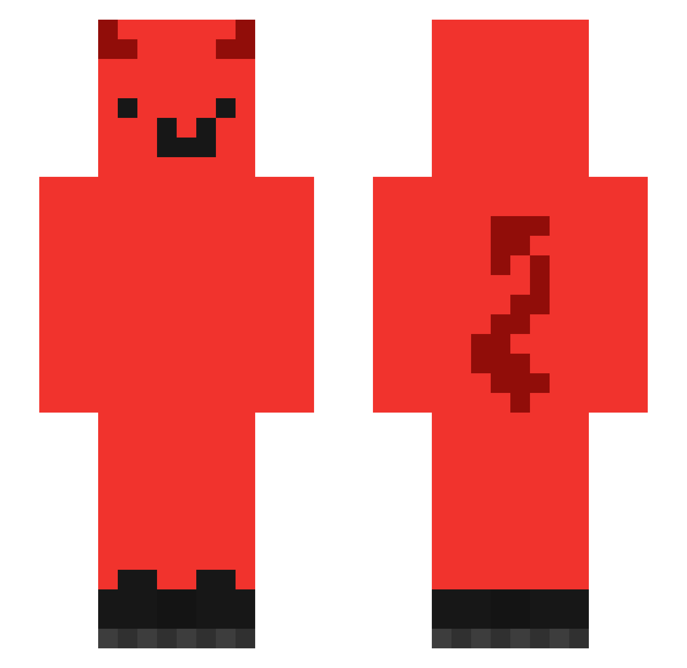 cundemasoo Minecraft skin, front and back view