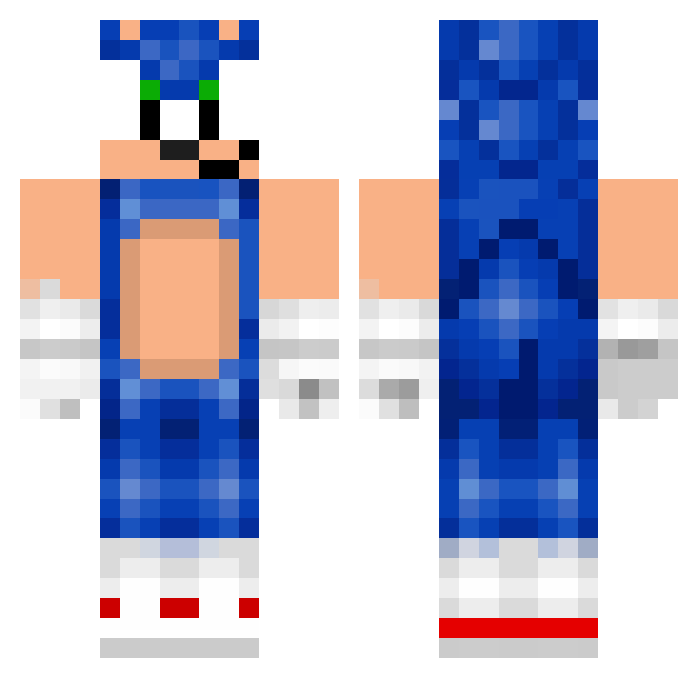 Joey420p Minecraft skin, front and back view