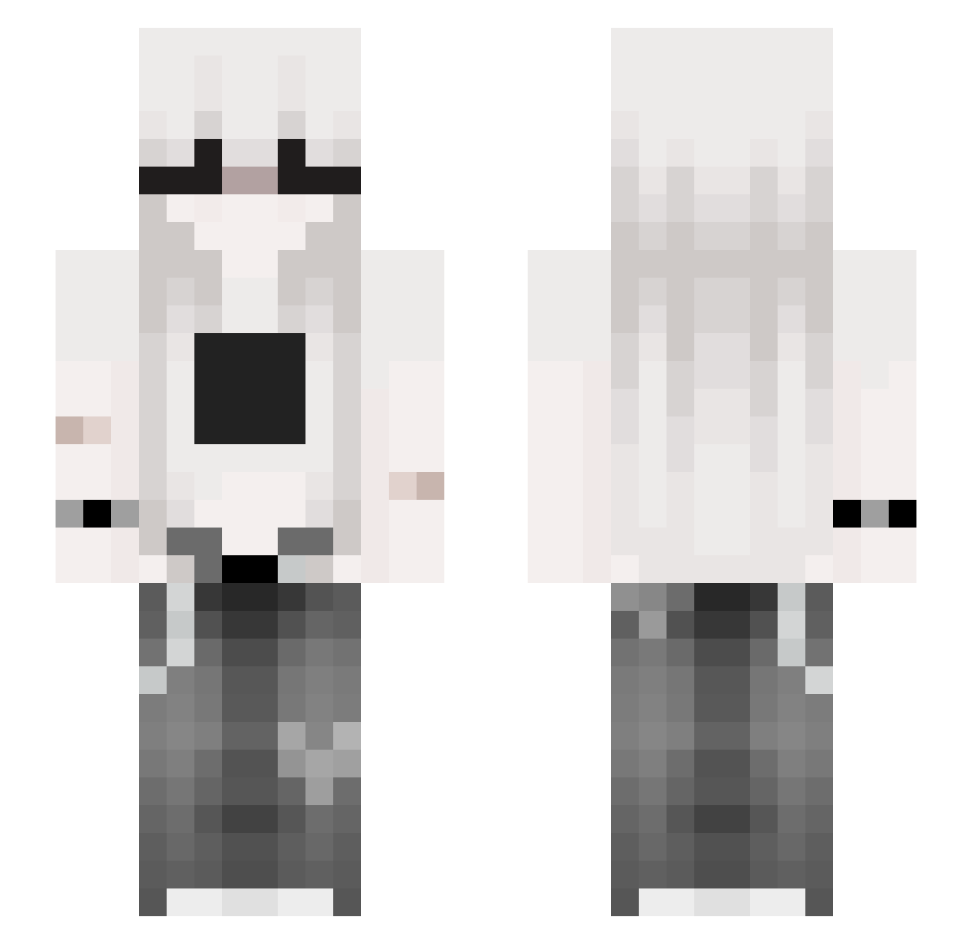 TeamKain Minecraft skin, front and back view