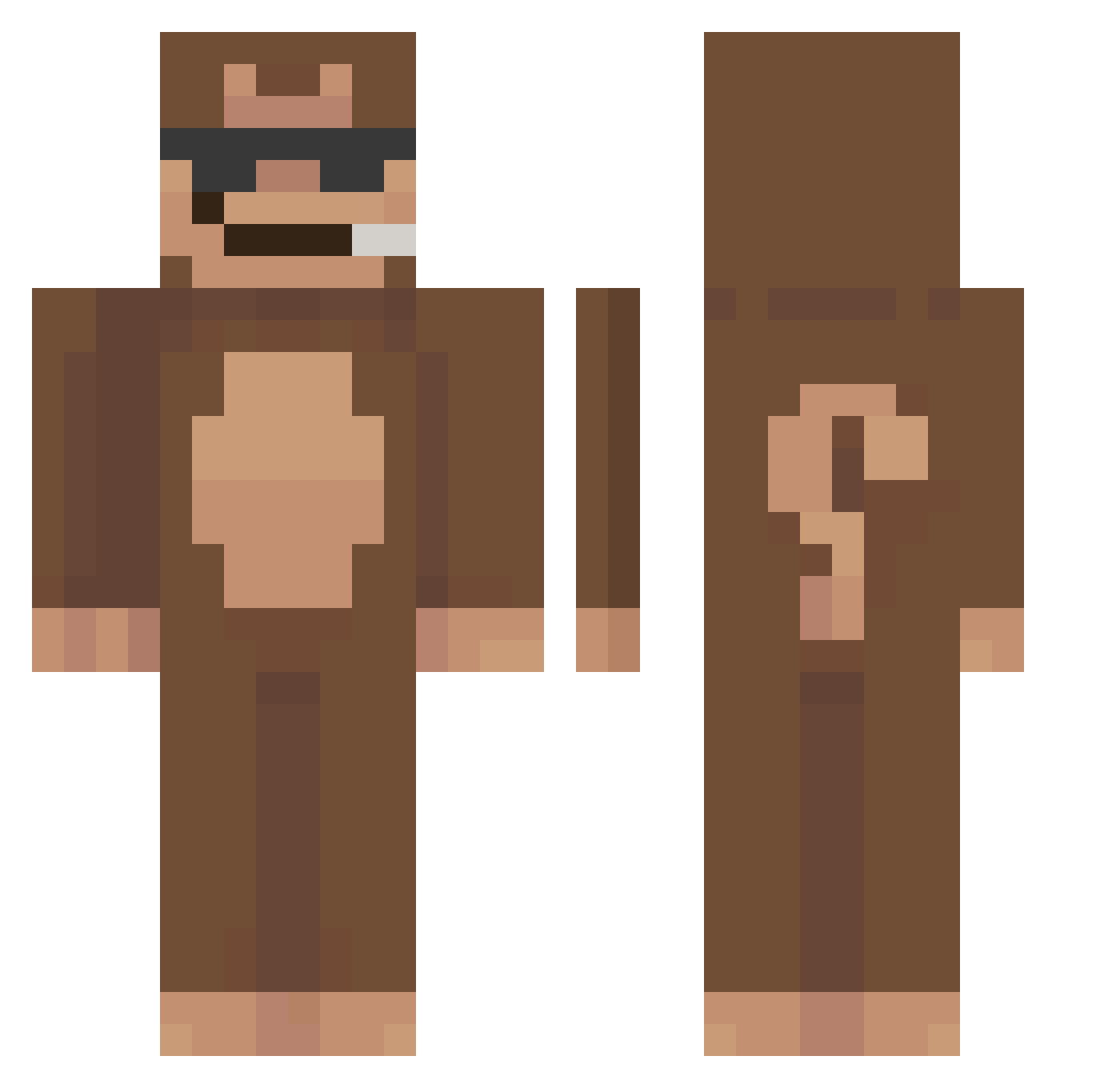 RobinWilliamsGHG Minecraft skin, front and back view