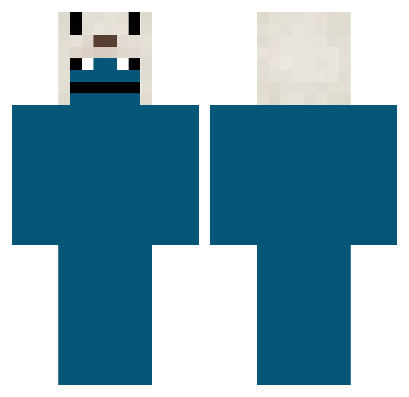 ukap Minecraft skin, front and back view