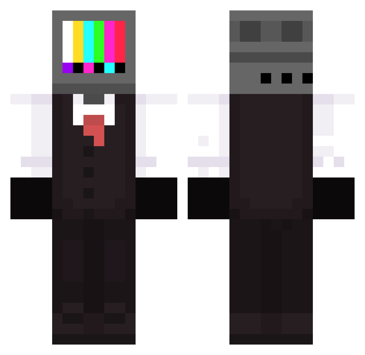 0zio_ Minecraft skin, front and back view