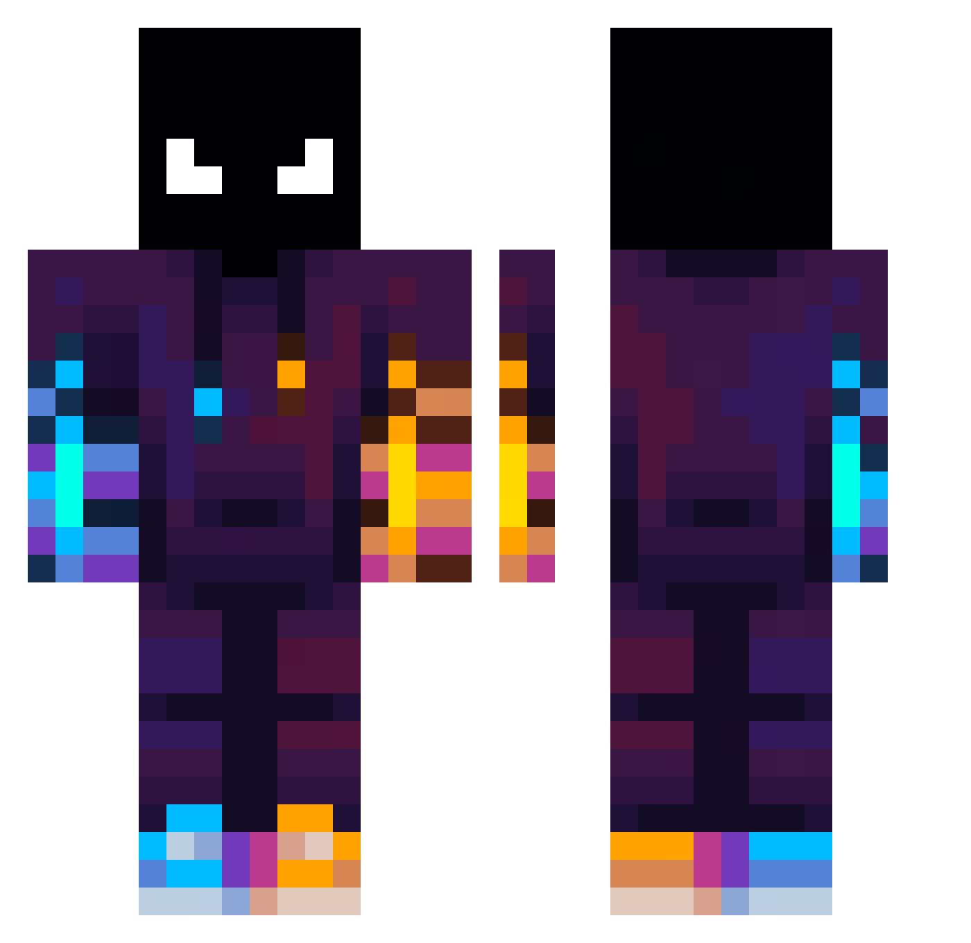 TSUKevi6 Minecraft skin, front and back view