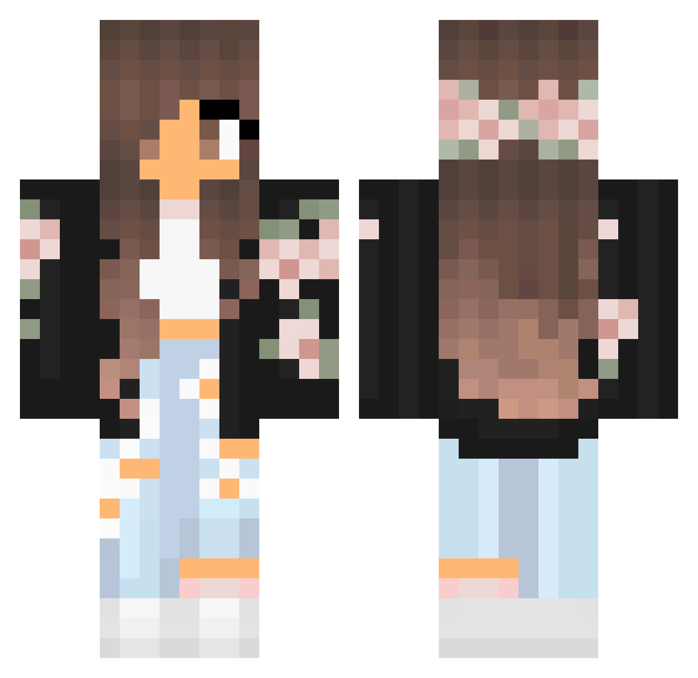 Thamiss Minecraft skin, front and back view