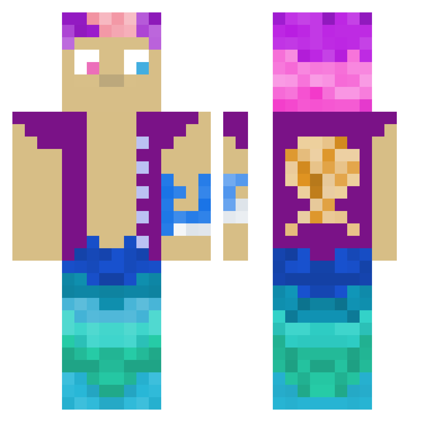 AceOfHaides Minecraft skin, front and back view