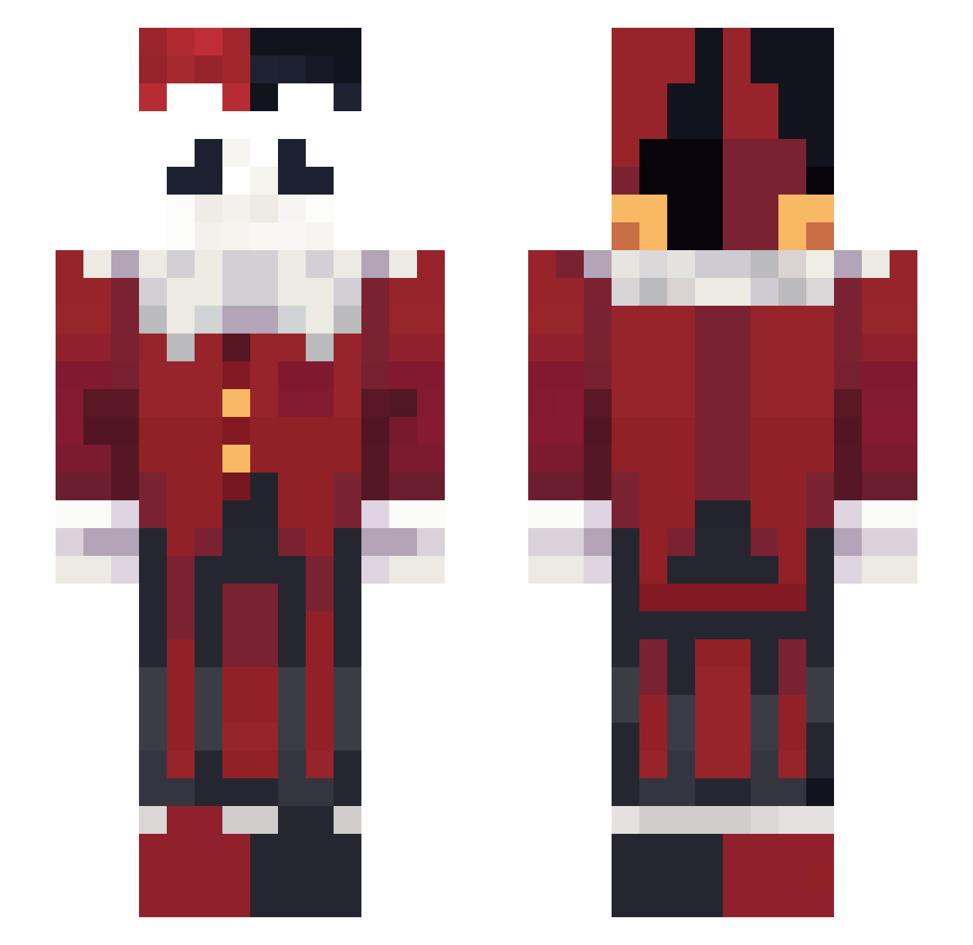 crwskii Minecraft skin, front and back view