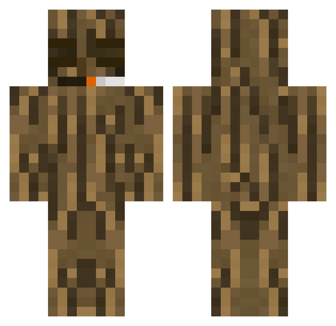 BRINGER205 Minecraft skin, front and back view