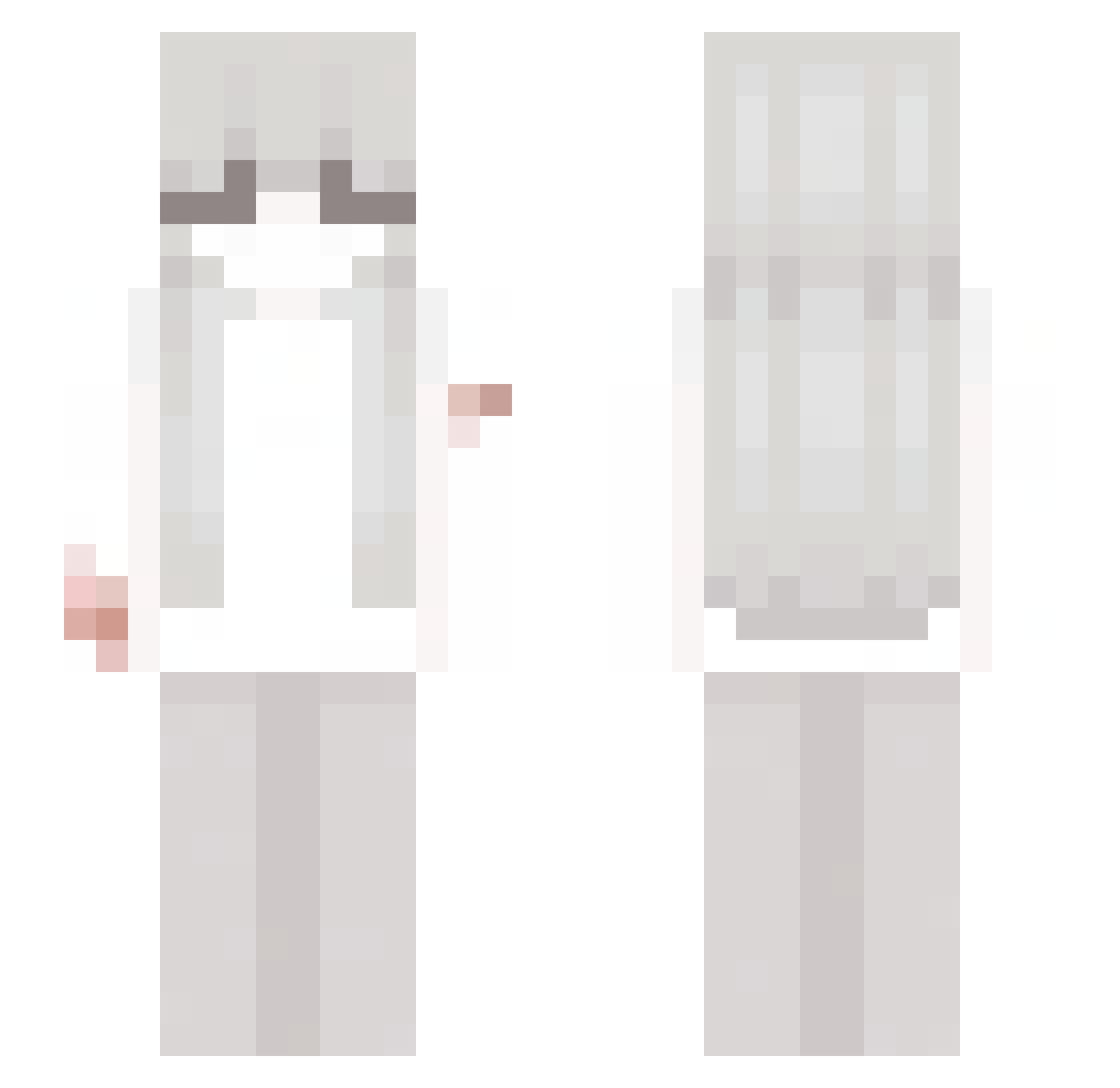 sayuriuy Minecraft skin, front and back view