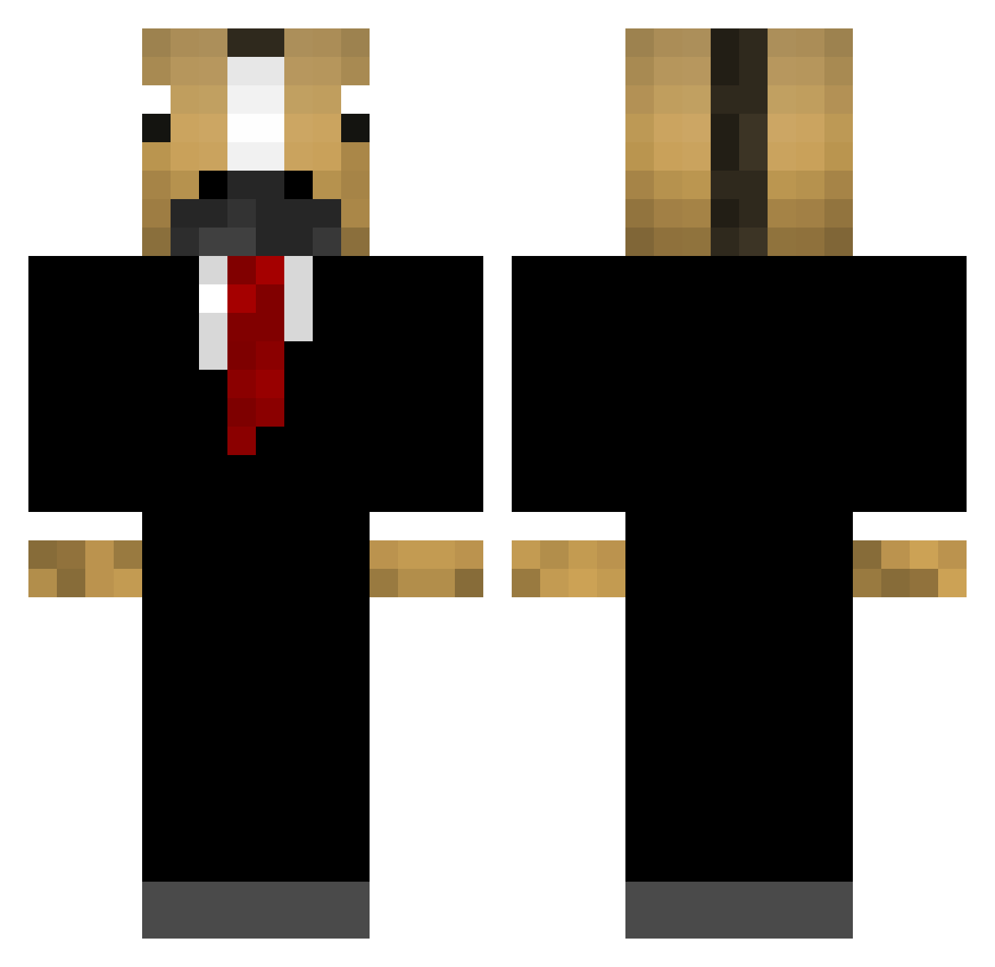 TheHeros_ Minecraft skin, front and back view