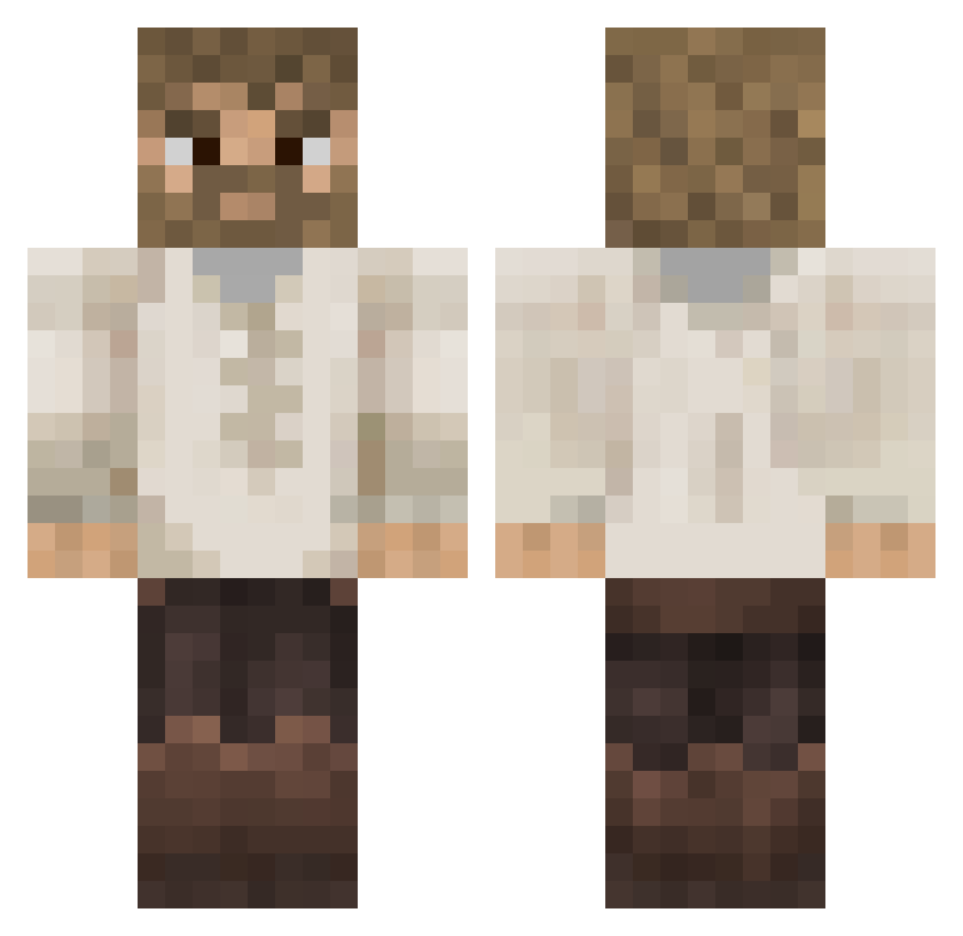 solqs12 Minecraft skin, front and back view