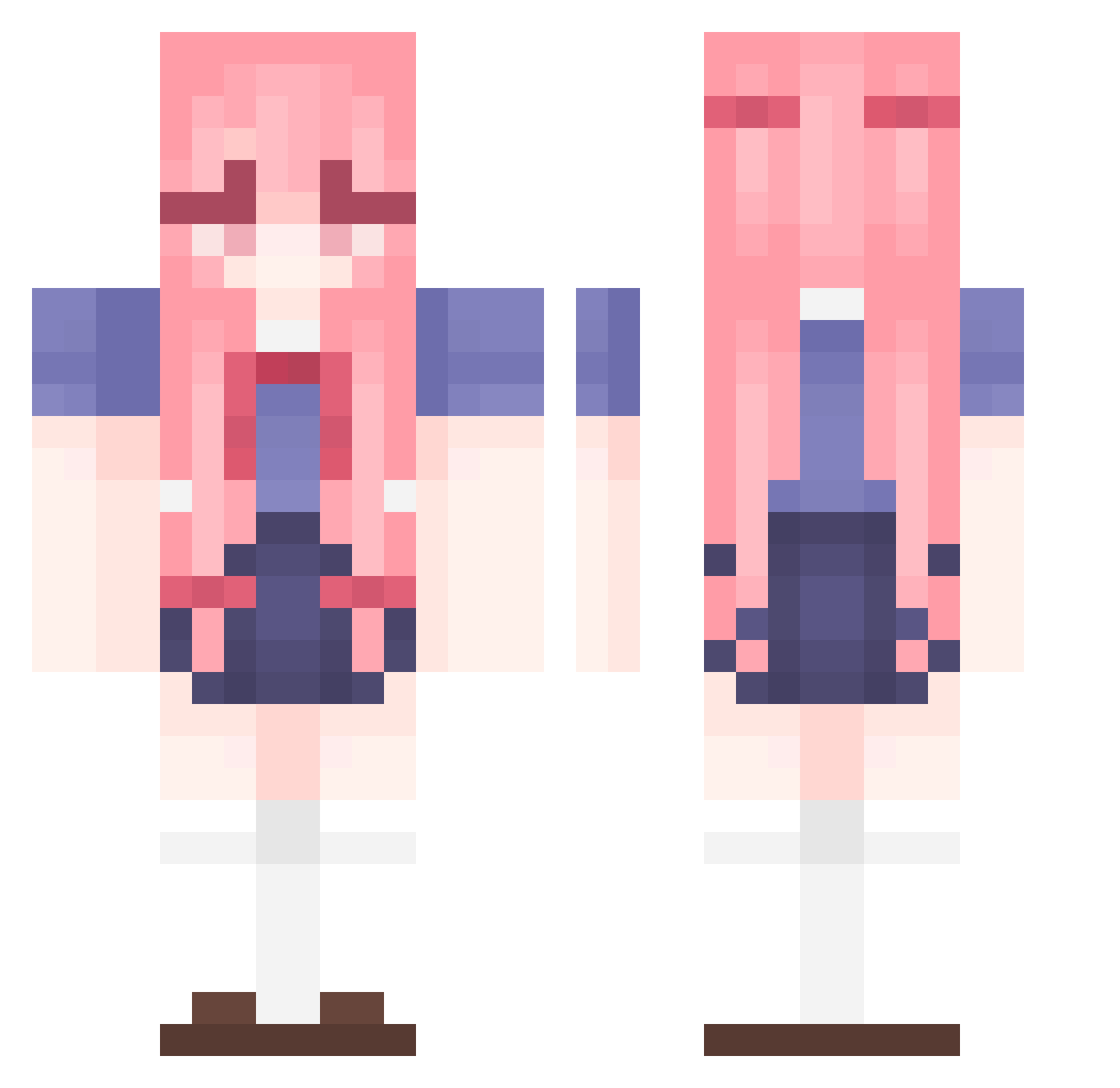 consentaneity Minecraft skin, front and back view