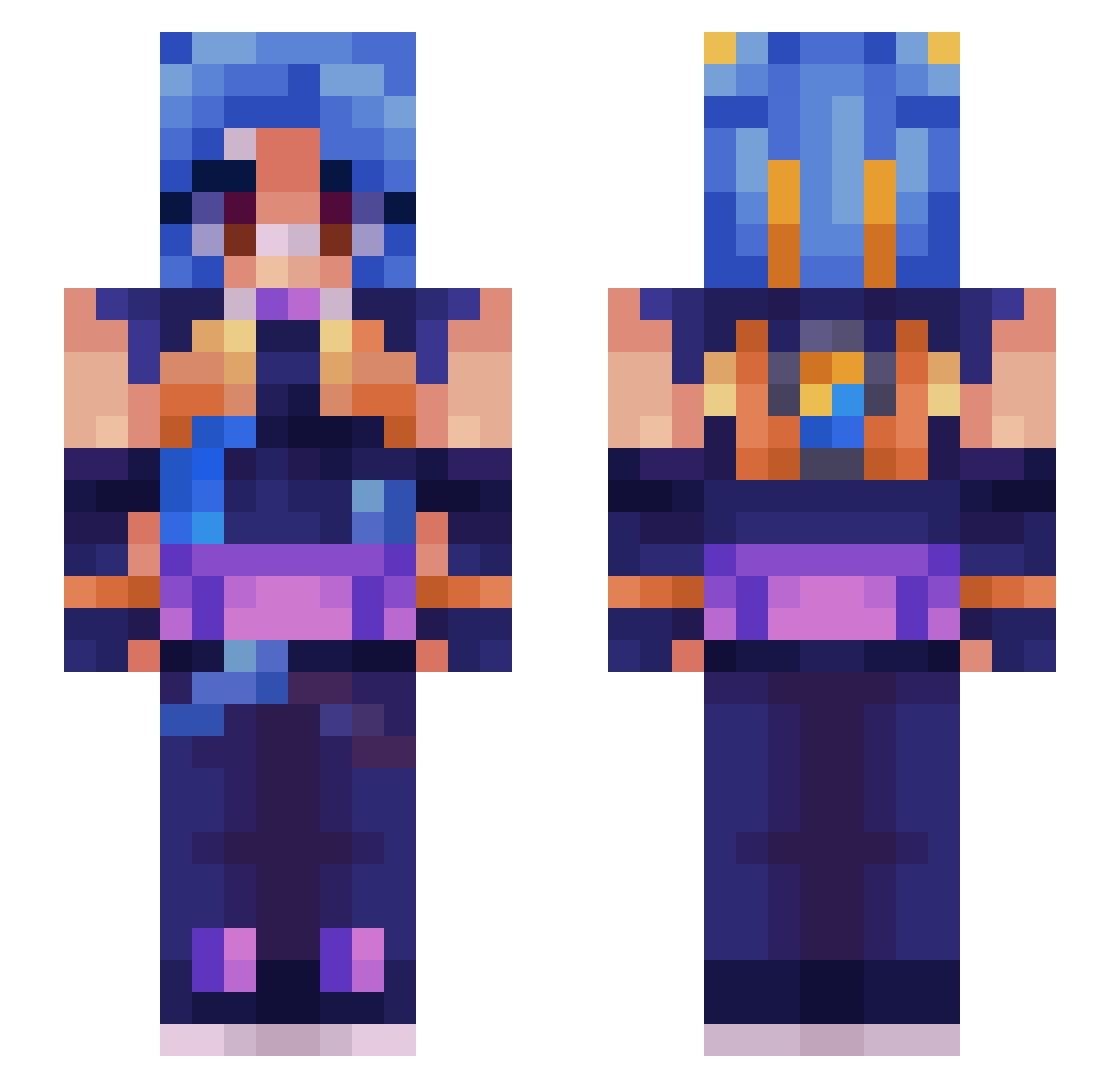 PopOutAtCezary Minecraft skin, front and back view