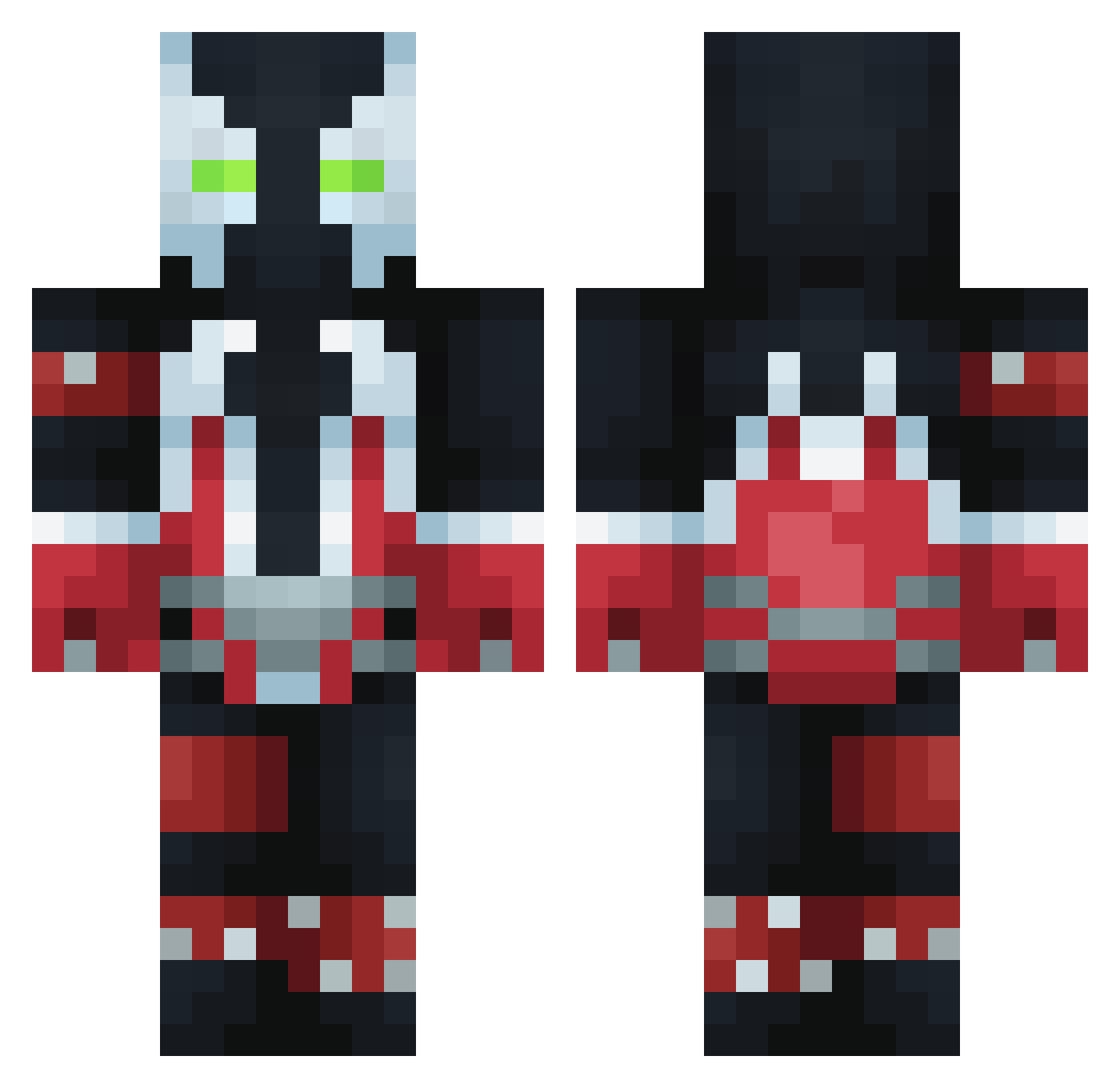 Stidarr Minecraft skin, front and back view