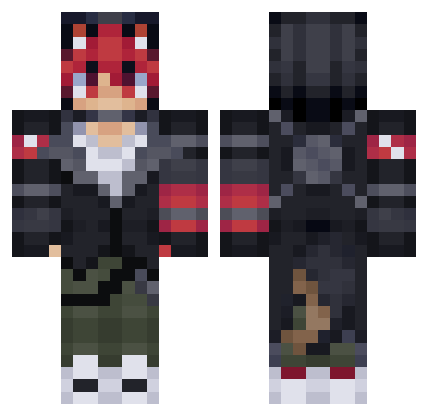 phadora Minecraft skin, front and back view