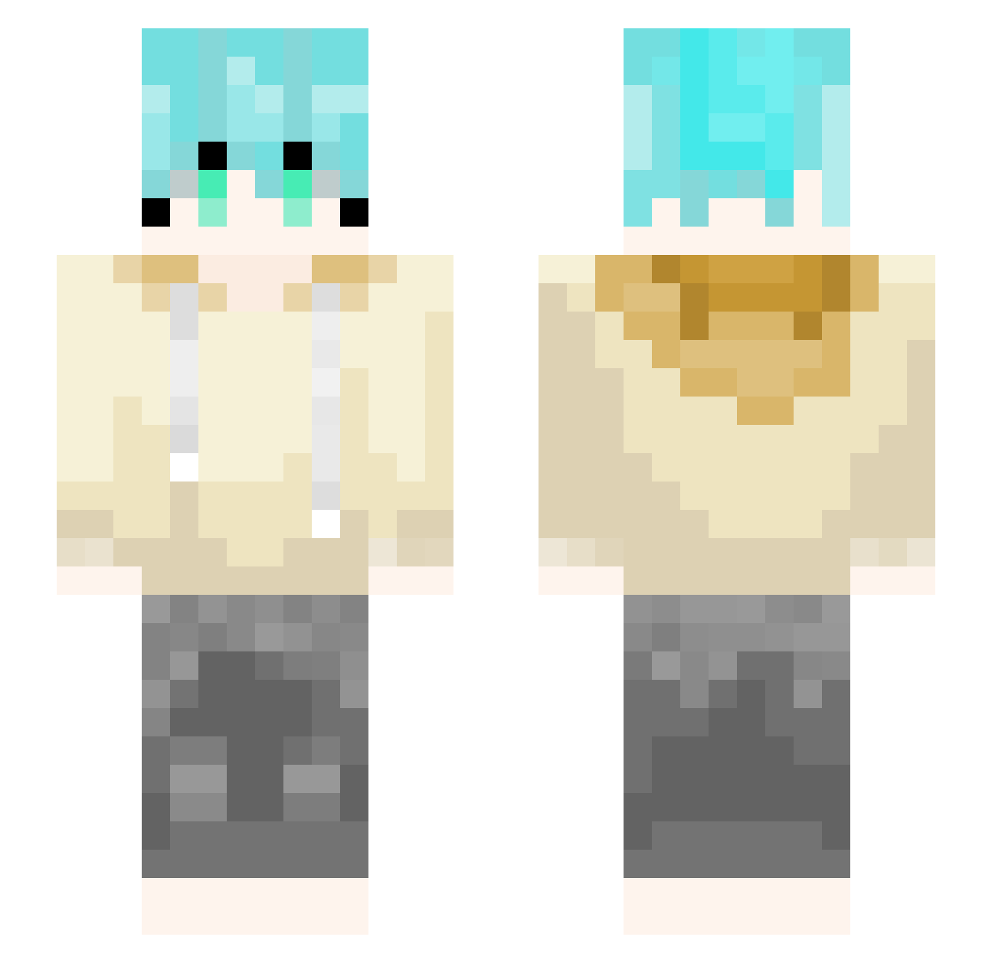 1820RP Minecraft skin, front and back view