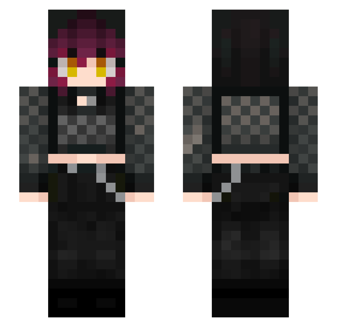 TusuT Minecraft skin, front and back view