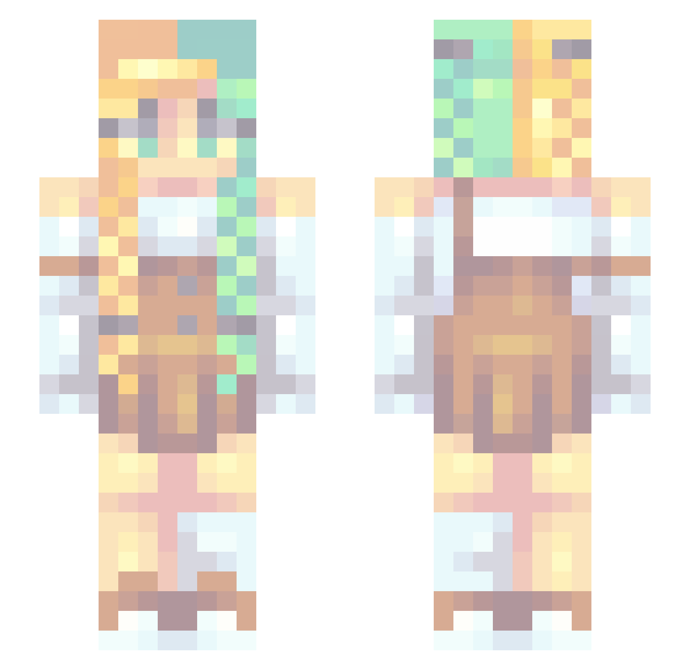 Tandryan Minecraft skin, front and back view