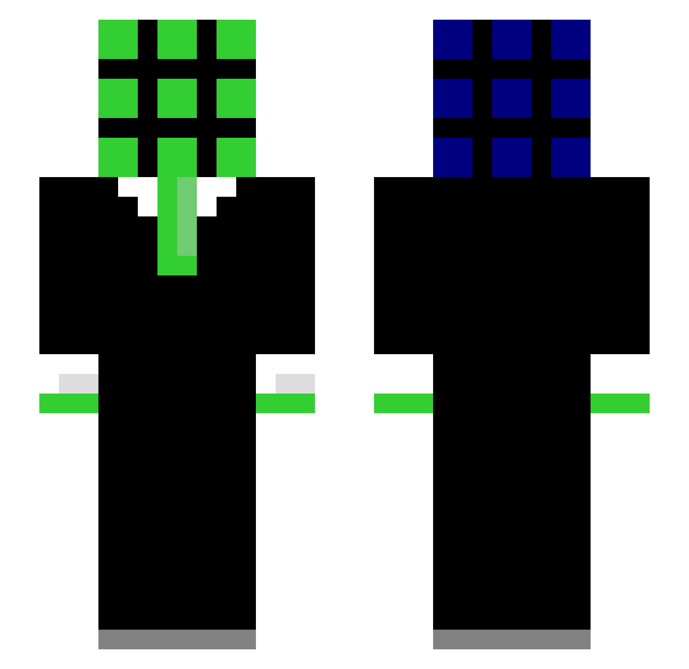 tatsu9918 Minecraft skin, front and back view