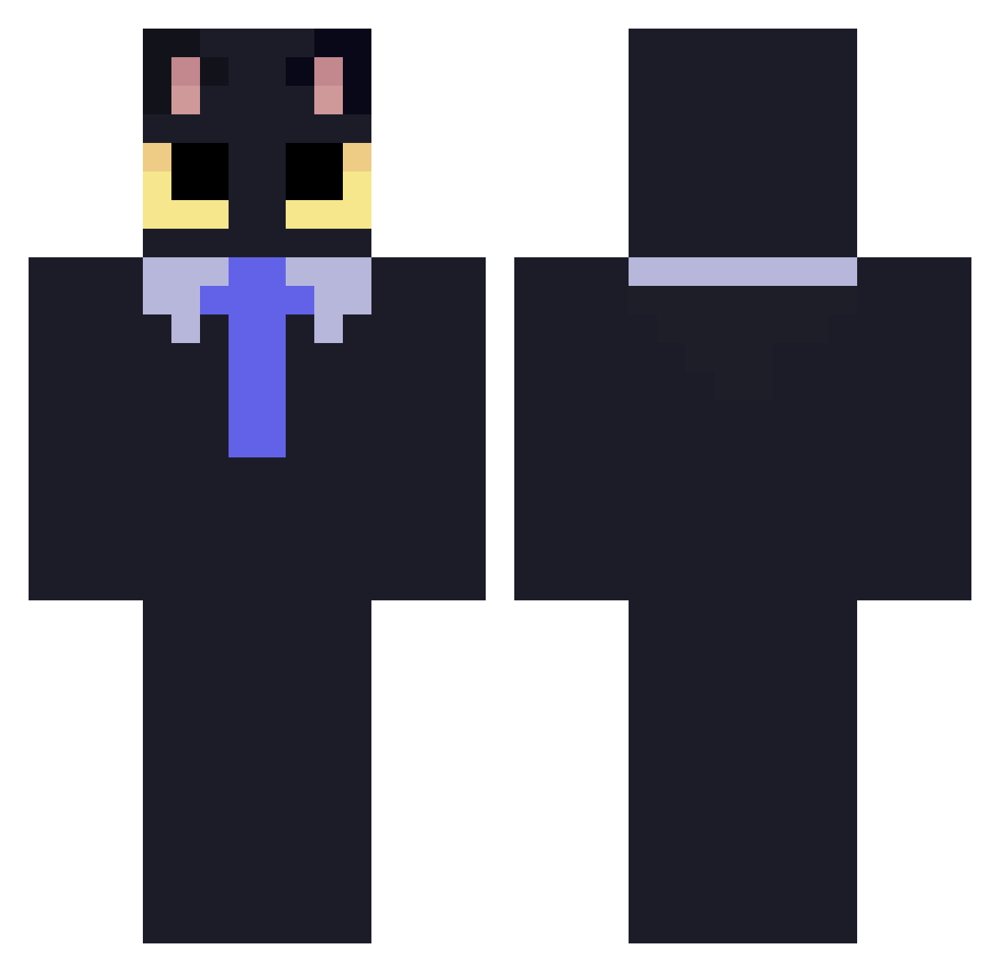 TakumiShedo Minecraft skin, front and back view
