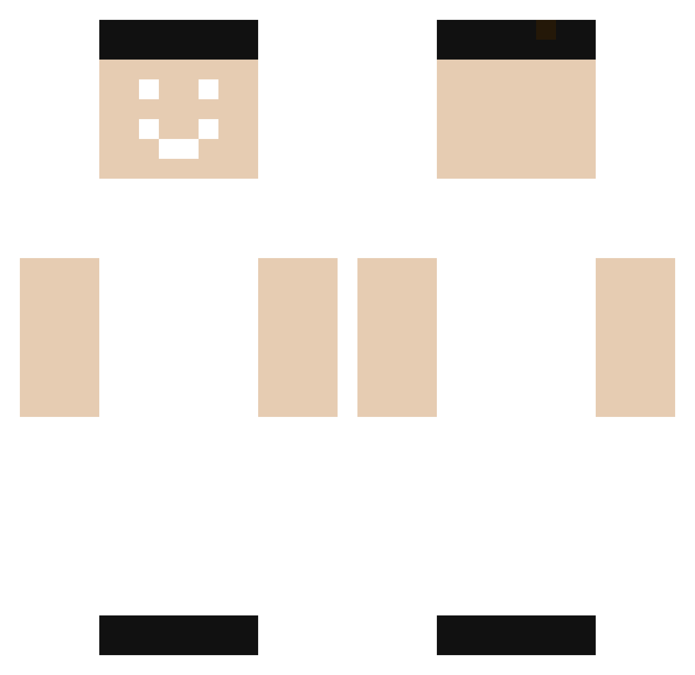 SECERT11 Minecraft skin, front and back view