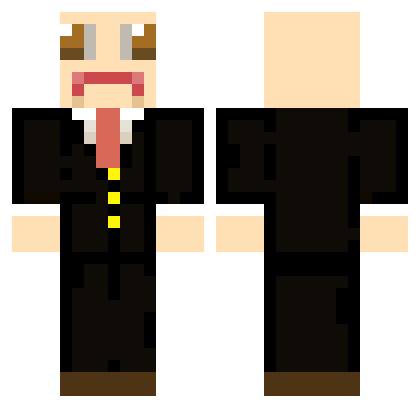 GamerJano Minecraft skin, front and back view