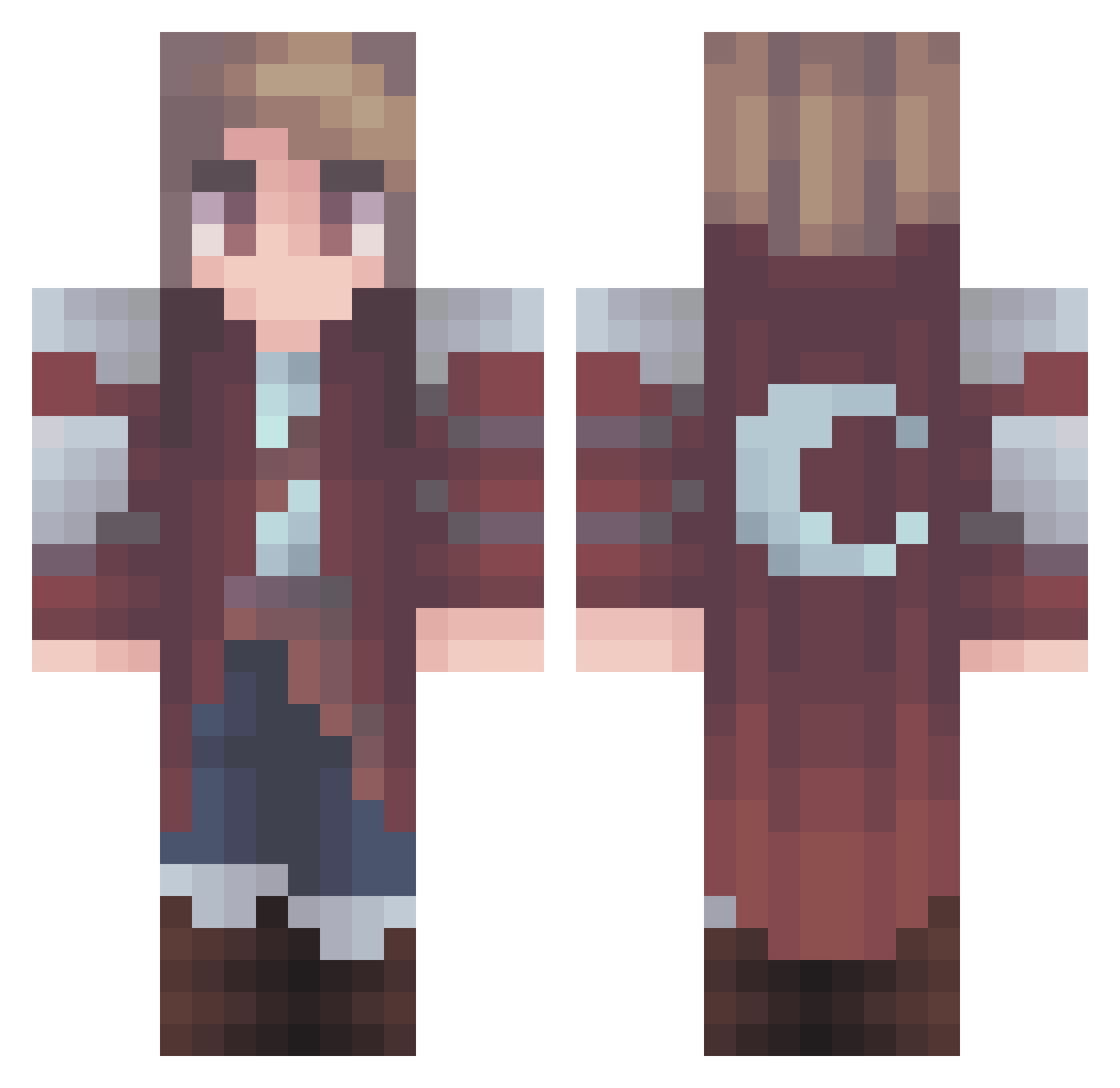 Dragonmaster5684 Minecraft skin, front and back view