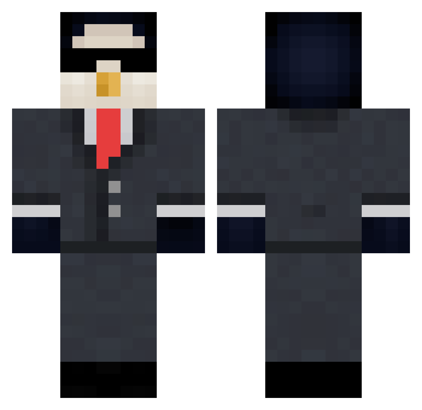 diucol Minecraft skin, front and back view