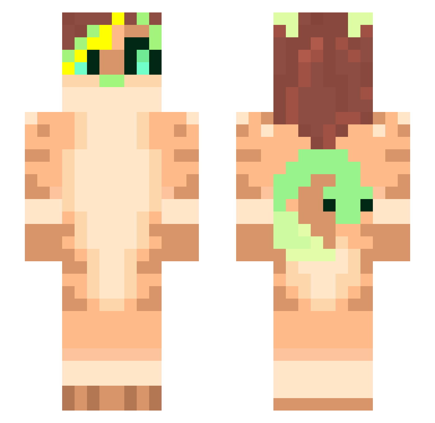 zullin12 Minecraft skin, front and back view