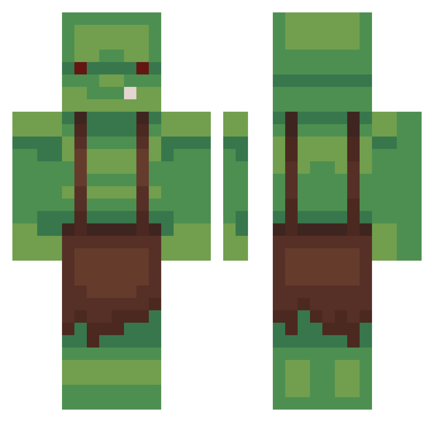ItsMeJakobe Minecraft skin, front and back view