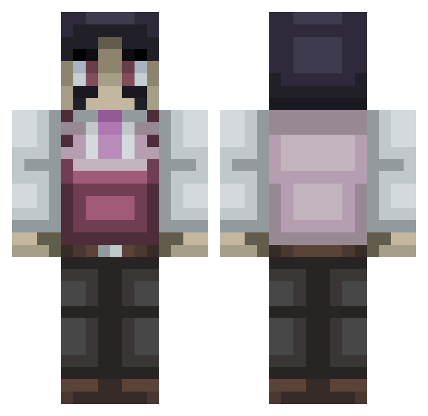 Normertus1 Minecraft skin, front and back view