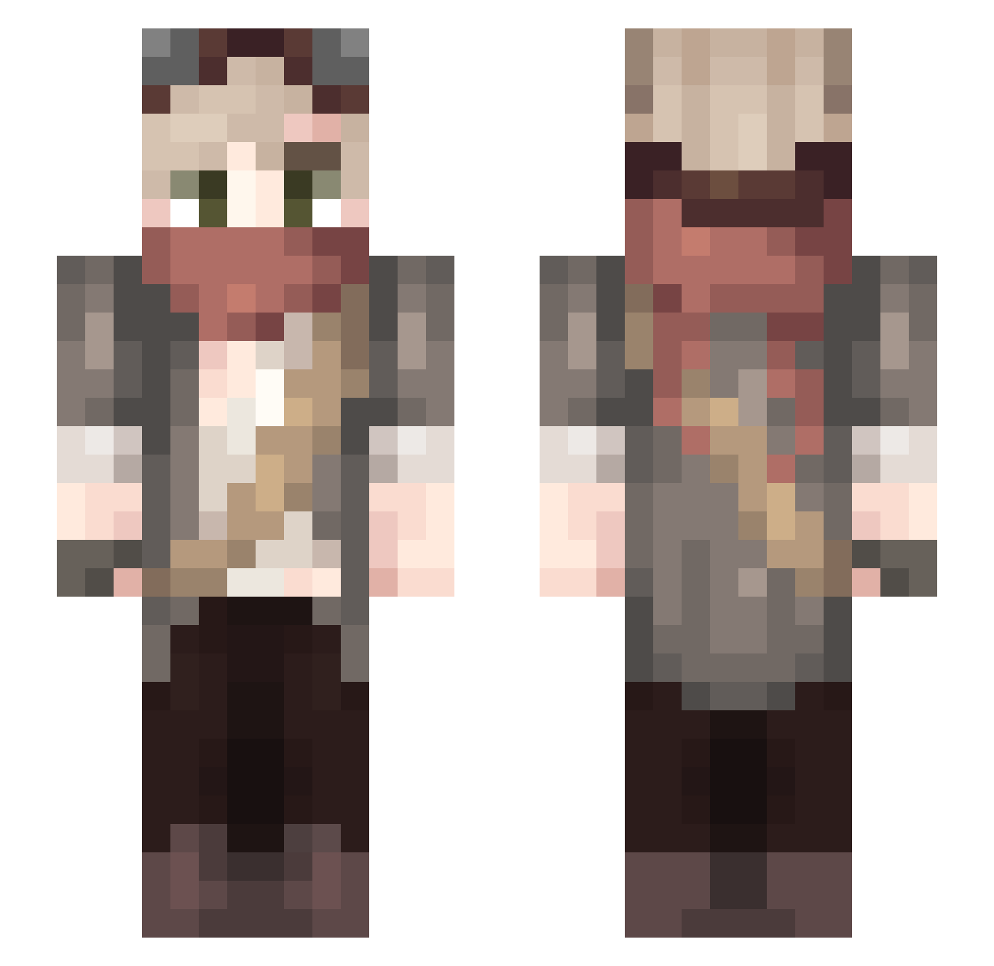 GoburinSureya Minecraft skin, front and back view