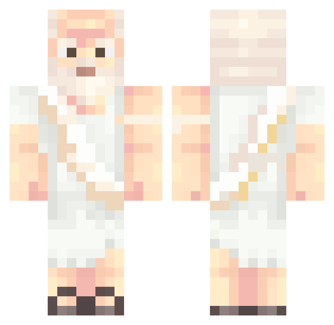 Ze7sumei Minecraft skin, front and back view