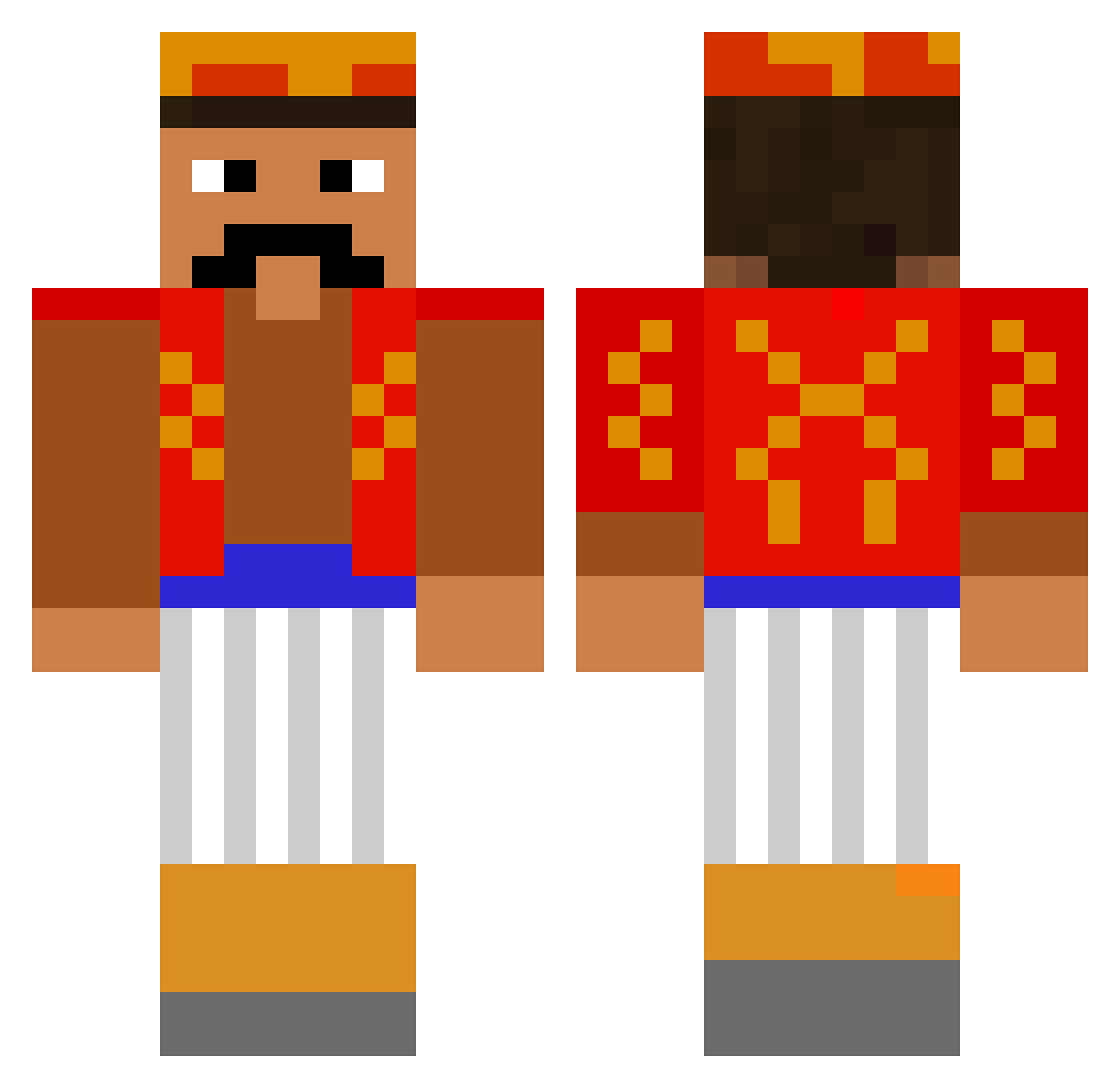ch245 Minecraft skin, front and back view