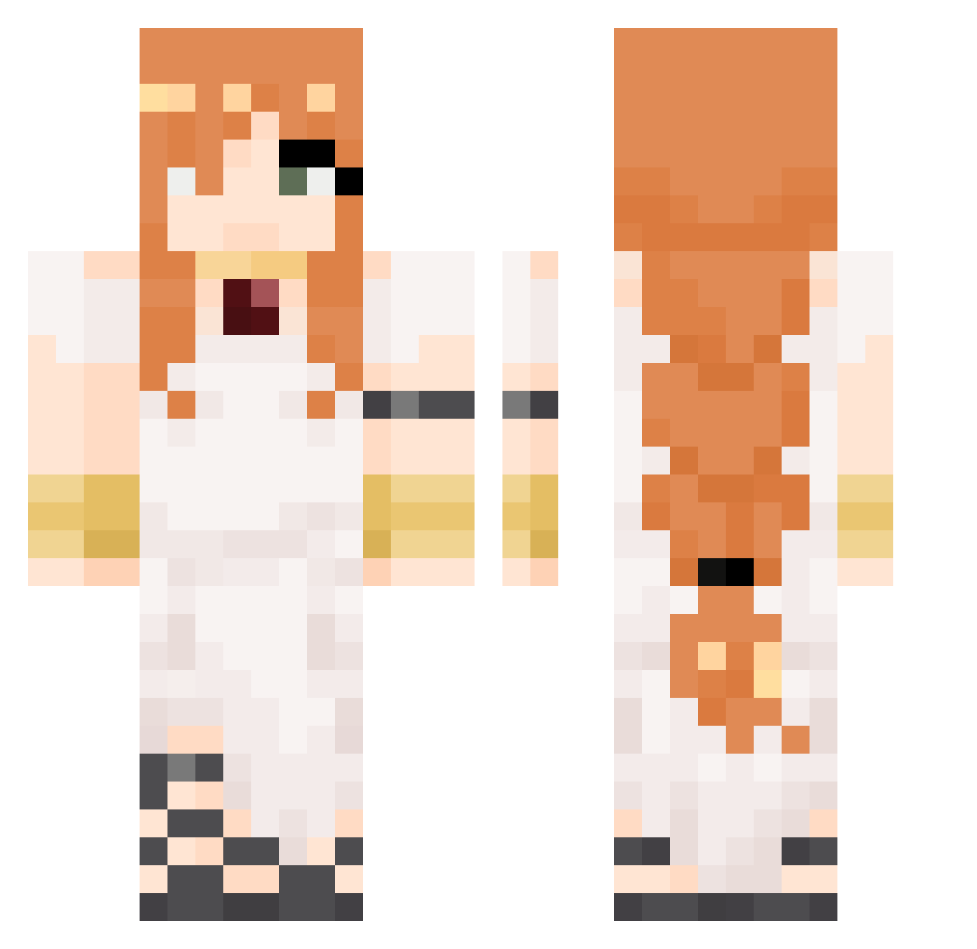 espedark Minecraft skin, front and back view