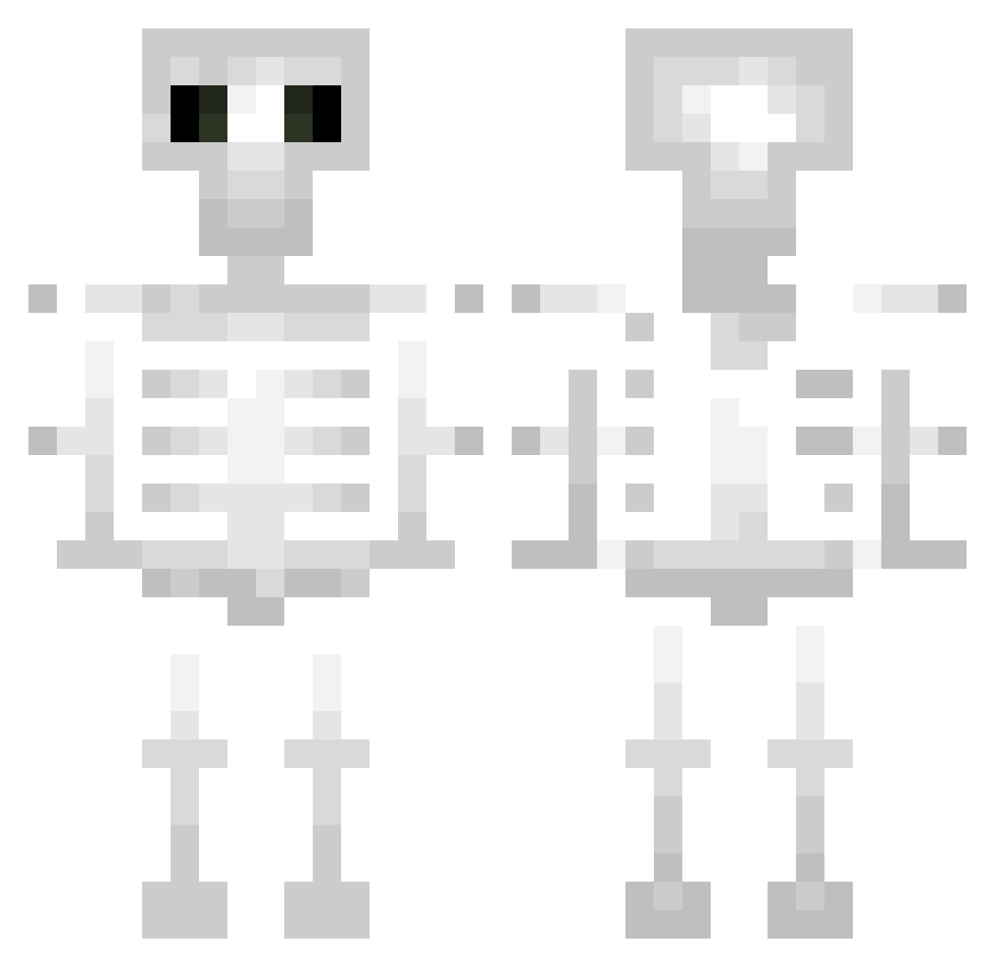 ostinatos Minecraft skin, front and back view